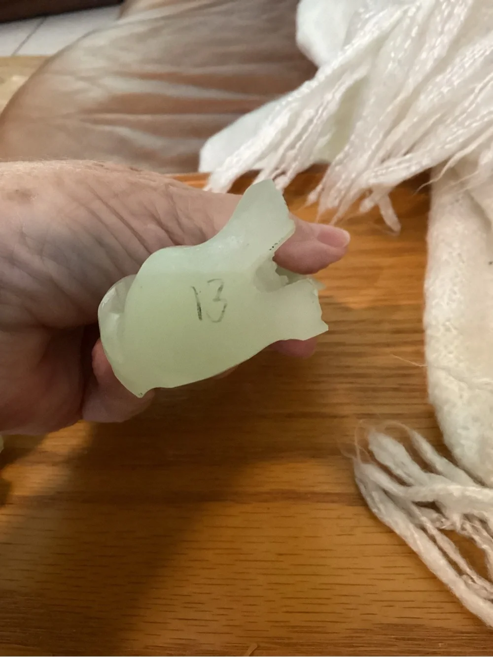 Carved Jade-Look Parrot Figurines -Have Damage on Head Feathers